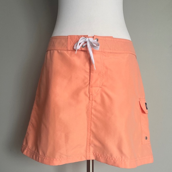 NWT Vineyard Vines Cargo Pocket Drawstring Boat Bright Orange Logo Casual Skirt - Picture 1 of 14